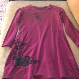 Dress with Floral Embroidery size 10 Guess